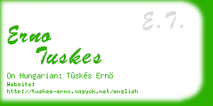 erno tuskes business card