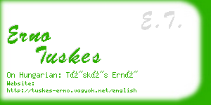 erno tuskes business card